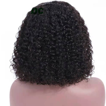 Perucă cu păr scurt buclat TH085 — fibre de înaltă temperatură, prelucrare mecanizată, breton drept sau înclinat, modelarea feței