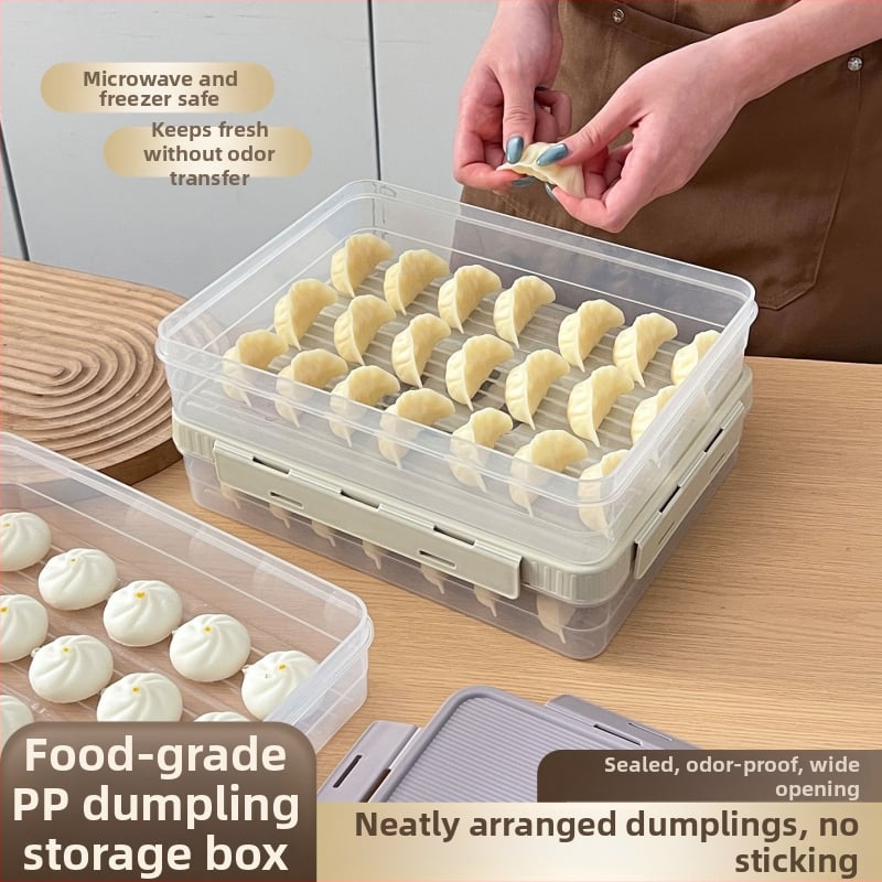 Višeslojna kutija za dumplings, materijal: PP + silikon gel, Marka: Worthbuy, Prilagodba dostupna, Stil: jednostavan