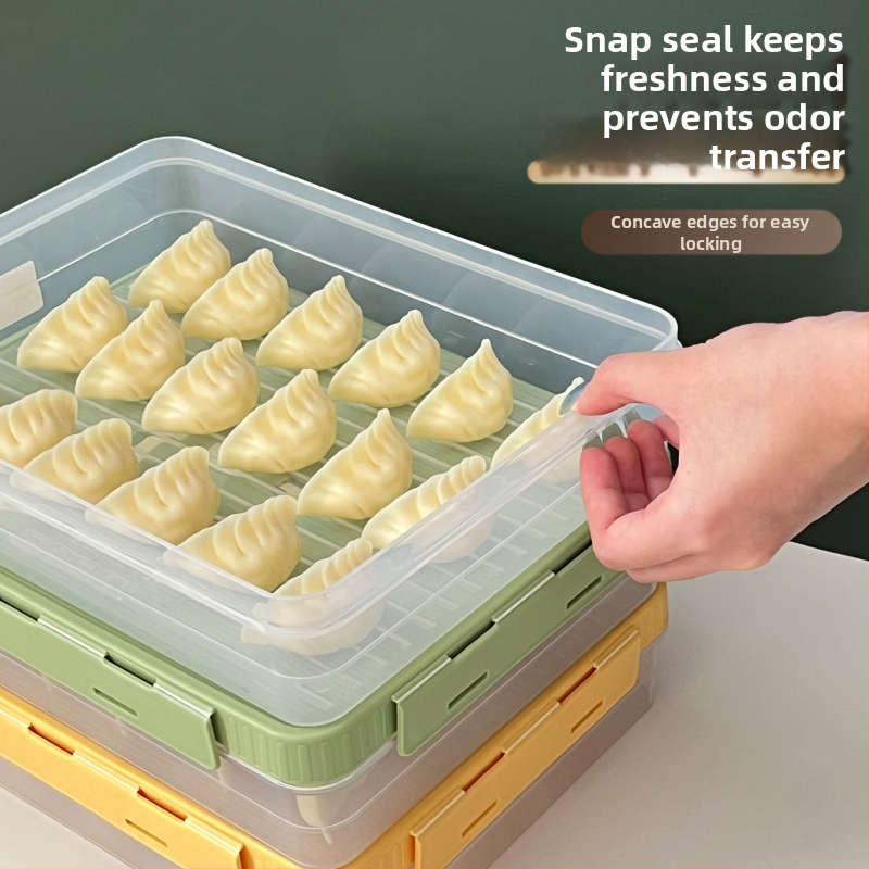 Višeslojna kutija za dumplings, materijal: PP + silikon gel, Marka: Worthbuy, Prilagodba dostupna, Stil: jednostavan