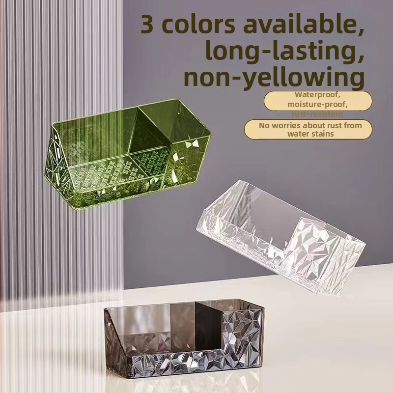 Raft plastic montat pe perete cu cutie drenaj – fără găuri, 1 nivel, multifuncțional pentru baie/fard/bucătărie