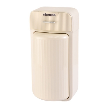 Cilindru de depozitare pentru pensule de machiaj, montat pe perete, rotativ, cu capac și compartimente, din plastic PP (80–99% material nou), capacitate 2L