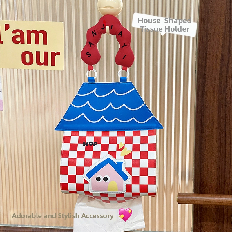 Zidni držač maramica, PU materijal, višenamjenski, pogodan za auto i dnevni boravak, moguć tisk logotipa