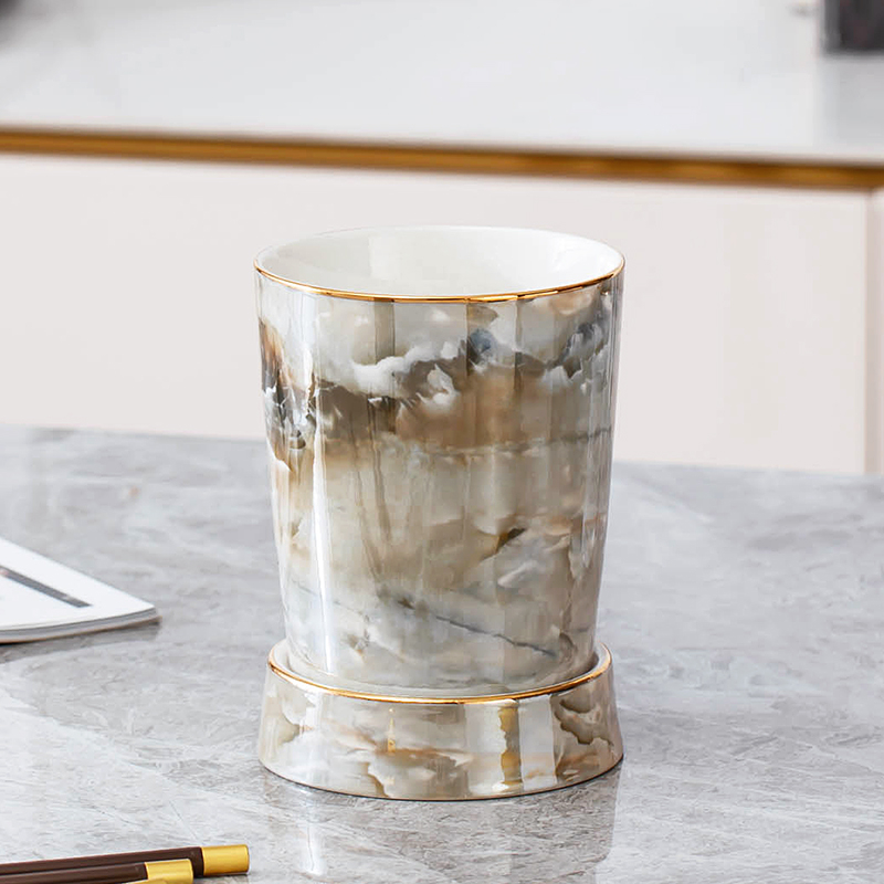 Recipient ceramic în stil european, cu capac etanș, pentru orez și făină, antiumezeală și dăunători, 10 kg