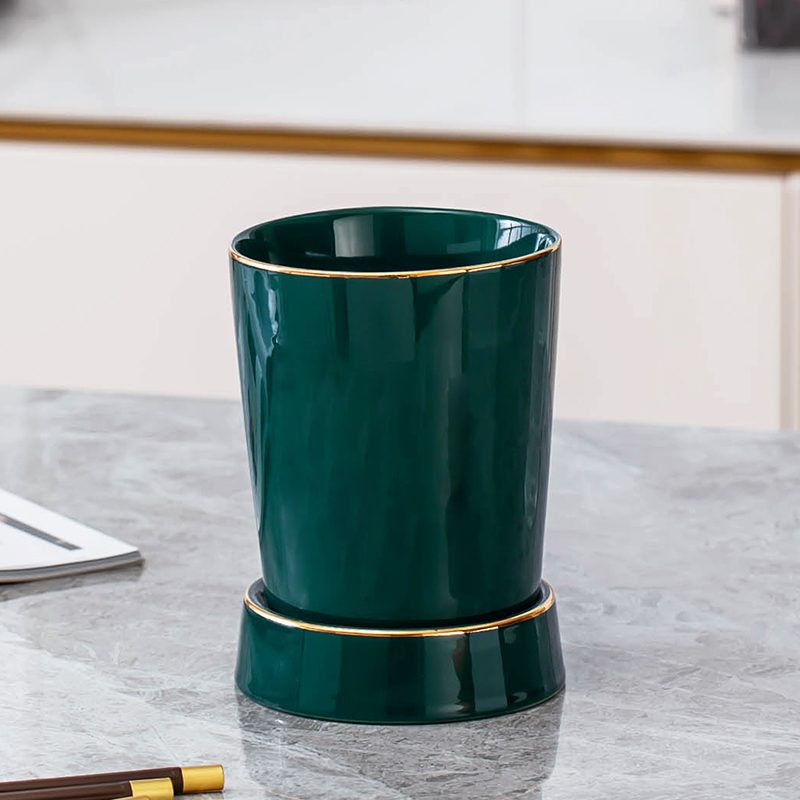 Recipient ceramic în stil european, cu capac etanș, pentru orez și făină, antiumezeală și dăunători, 10 kg