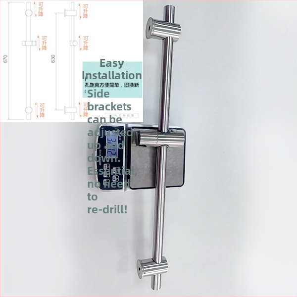 Držač za tuš od nehrđajućeg čelika 304 s podesivim podiznim dijelom i fiksnim nosačem, funkcija kiše