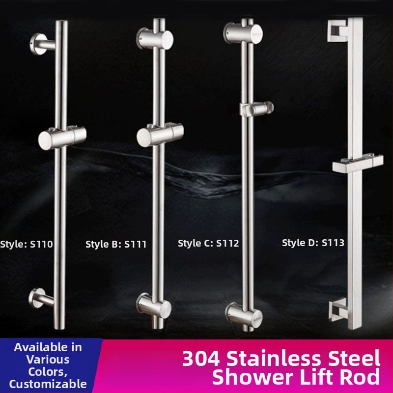 Držač za tuš od nehrđajućeg čelika 304 s podesivim podiznim dijelom i fiksnim nosačem, funkcija kiše