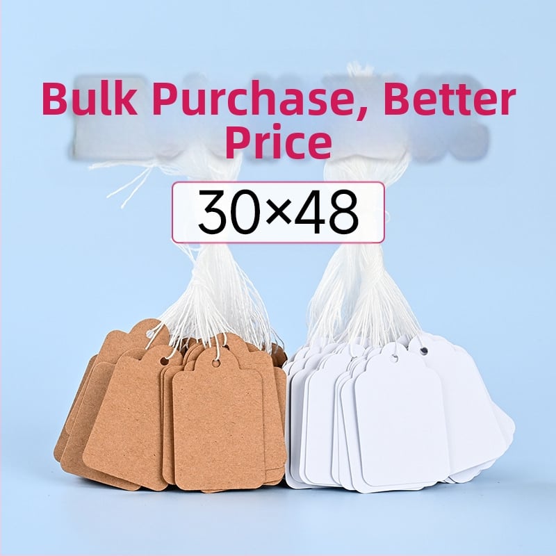 Etikete za poklone od kartona, s koncem, prazne za ručne poruke