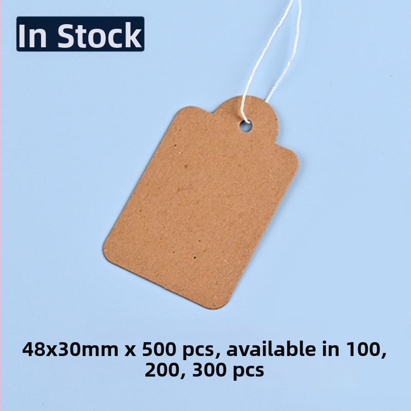 Etikete za poklone od kartona, s koncem, prazne za ručne poruke