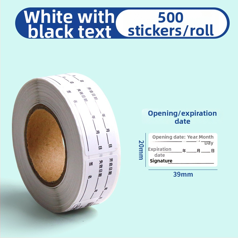 Bedome Etiketa datuma isteka – PVC samoljepljiva, ručno pisana etiketa