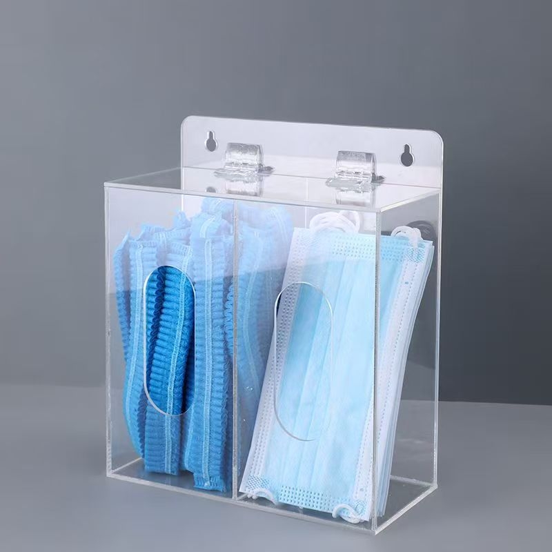 Ming Yi maszk tároló doboz, falra szerelhető, PS műanyag, 2 L kapacitás, többfunkciós, Zhongshan