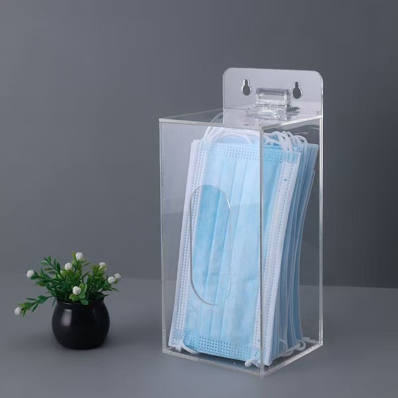 Ming Yi maszk tároló doboz, falra szerelhető, PS műanyag, 2 L kapacitás, többfunkciós, Zhongshan