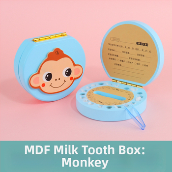 Kutija za mliječne zube za djecu — drvena kutija za pohranu zuba, uspomena na prve zube