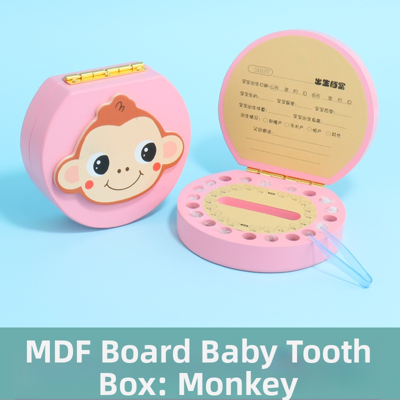 Kutija za mliječne zube za djecu — drvena kutija za pohranu zuba, uspomena na prve zube