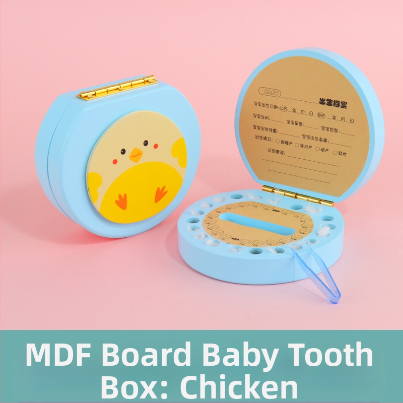 Kutija za mliječne zube za djecu — drvena kutija za pohranu zuba, uspomena na prve zube