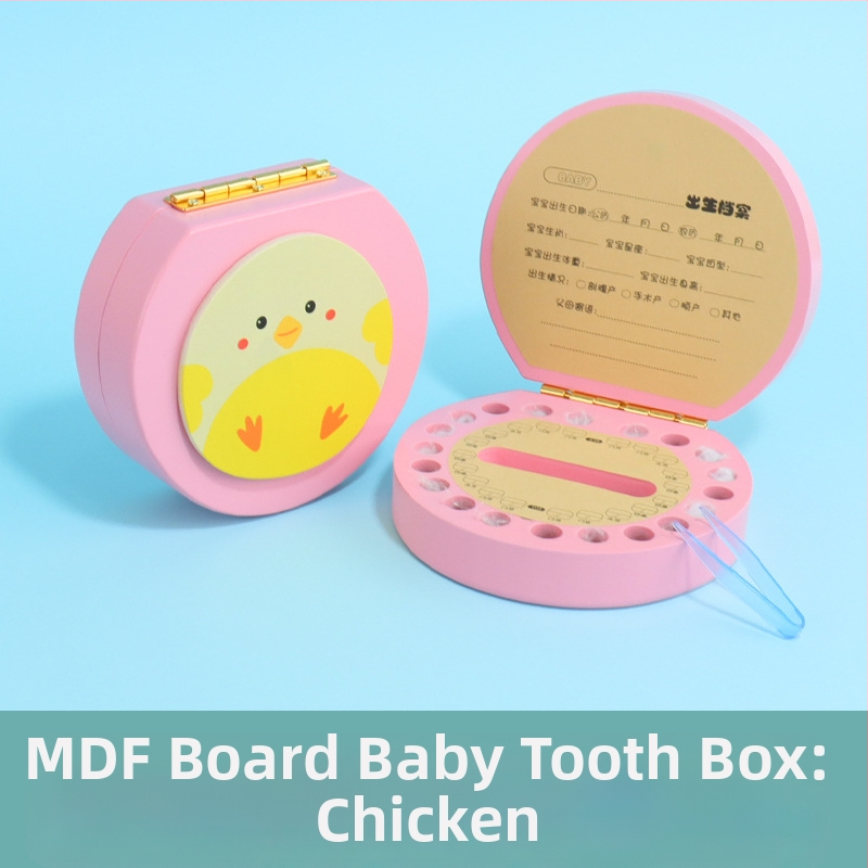 Kutija za mliječne zube za djecu — drvena kutija za pohranu zuba, uspomena na prve zube