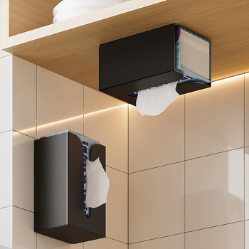 Cutie pentru șervețele de perete, montaj fără găuri, din aluminiu Space Aluminum, model M, multifuncțională, potrivită pentru living și baie