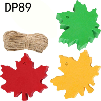 Etichete de cadou din Kraft cu frunză de arțar de Ziua Recunoștinței – DIY scrise de mână, goale, 150 buc./pachet