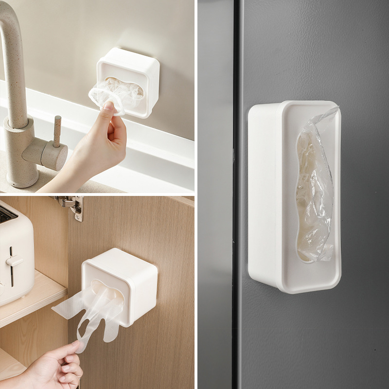 Falra szerelhető maszk tároló doboz, PP műanyag, porvédett, 1 L kapacitás