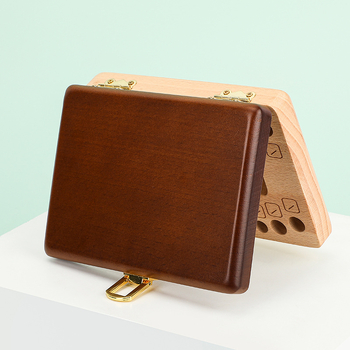 Drvena kutija za mliječne zube za dječake i djevojčice, kutija za čuvanje pupčane vrpce i bebinih vlasi