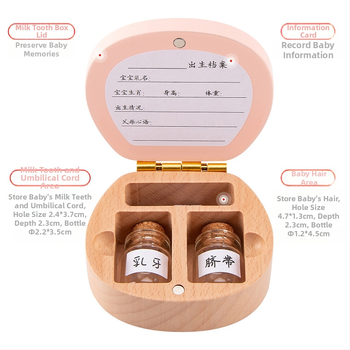 Drvena kutija uspomena za mliječne zube i djetetovu kosu