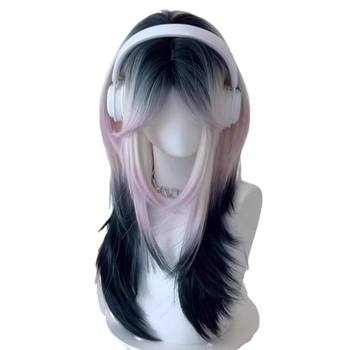 Perucă (Stil coreean, bretonă în diagonală, Model YJ230, fibre rezistente la temperatură)