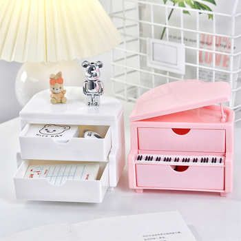 Cutie organizator pentru cosmetice cu compartimente și capac – Model 1585, plastic PS, capacitate 1L