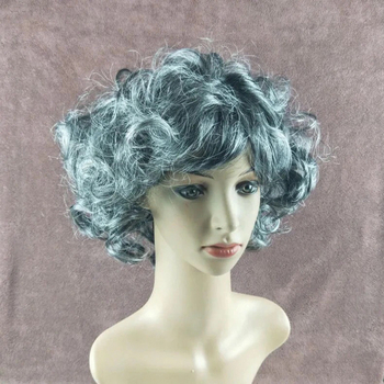 Perika kratka kovrčava kosa, jednostavan stil, model 1, materijal kose: žica s normalnom temperaturom