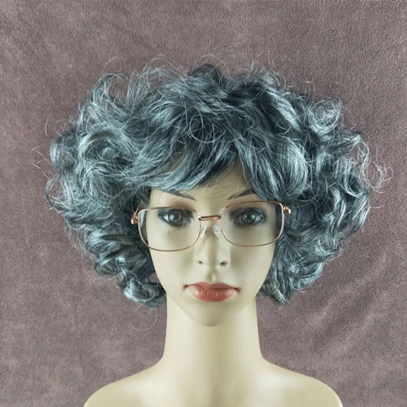 Perika kratka kovrčava kosa, jednostavan stil, model 1, materijal kose: žica s normalnom temperaturom