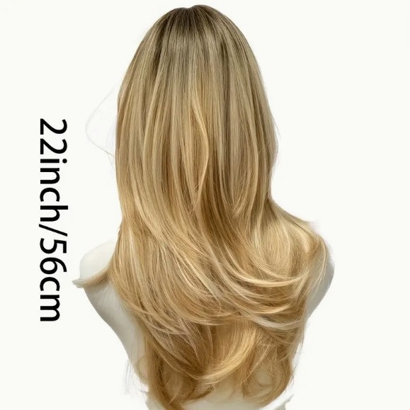 Perucă cu stil natural, franjă de tip opt, fibre rezistente la temperaturi înalte, model Yx-319