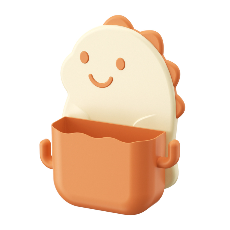 Falra szerelhető fürdőszobai tároló doboz, fedél nélküli, PP anyagú, többfunkciós