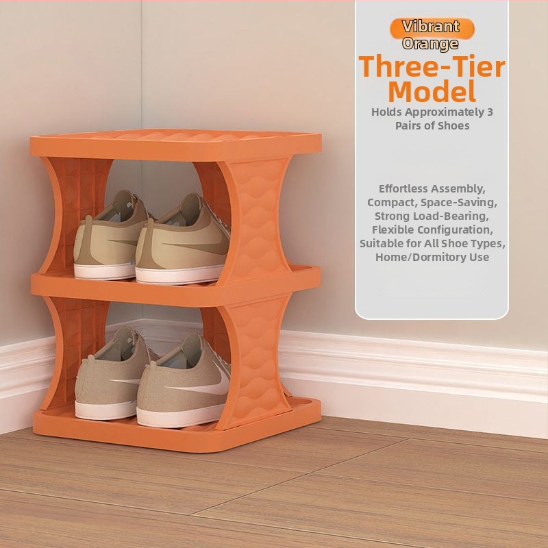 Raft pentru pantofi din plastic, multietajat, pliabil, stil simplu și modern