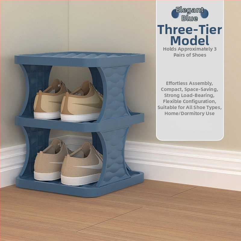 Raft pentru pantofi din plastic, multietajat, pliabil, stil simplu și modern