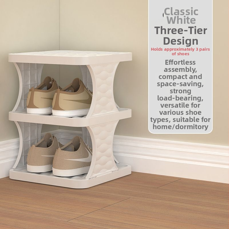 Raft pentru pantofi din plastic, multietajat, pliabil, stil simplu și modern
