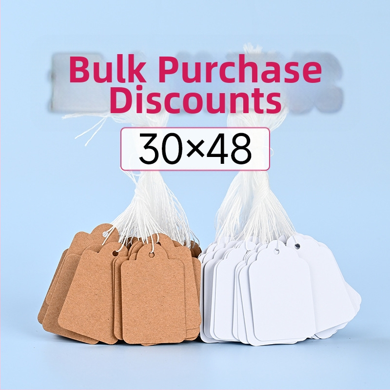 Dárková etiketa z kraft papiera s bavlneným šňúrkou, možné ručné písanie pre označovanie a číslovanie, personalizácia k dispozícii, farebný offset tlač, 500 ks