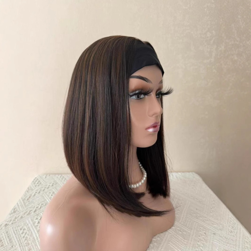 Perika za žene, prirodan stil, duga šiške, vlakno otporno na visoke temperature, model DM791-4/30