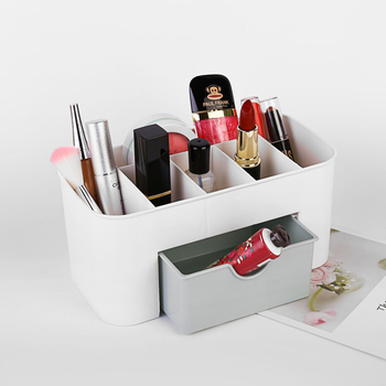 Cutie cosmetică din plastic cu sertare pentru bijuterii și machiaj, model YX-004, material PP, organizator multifuncțional de birou