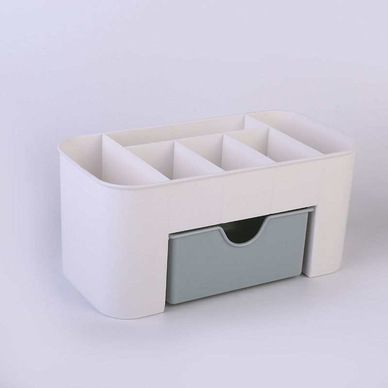 Cutie cosmetică din plastic cu sertare pentru bijuterii și machiaj, model YX-004, material PP, organizator multifuncțional de birou