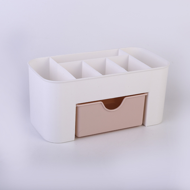 Cutie cosmetică din plastic cu sertare pentru bijuterii și machiaj, model YX-004, material PP, organizator multifuncțional de birou