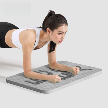 Covor de yoga pentru antrenament de bază și echilibru, cu pernă groasă pentru cot și genunchi, TPES material, grosime 6 mm