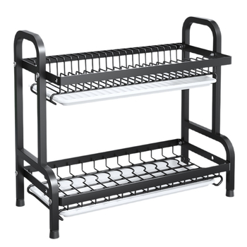 Emperor Raft de scurgere pentru vase din oțel carbon, pe blat de bucătărie, organizator de vase