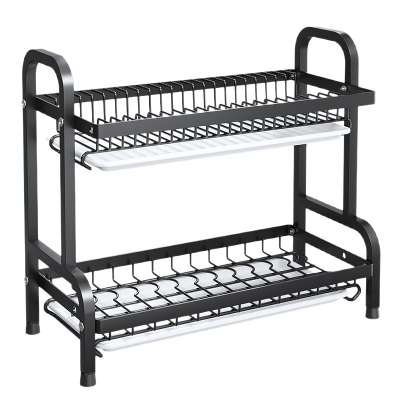 Emperor Raft de scurgere pentru vase din oțel carbon, pe blat de bucătărie, organizator de vase