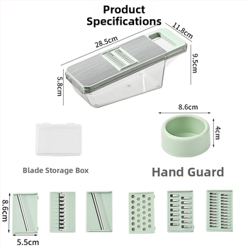 Viacúčelový krájač zeleniny z ABS + nerezovej ocele; moderný štýl; všestranný kuchynský nástroj