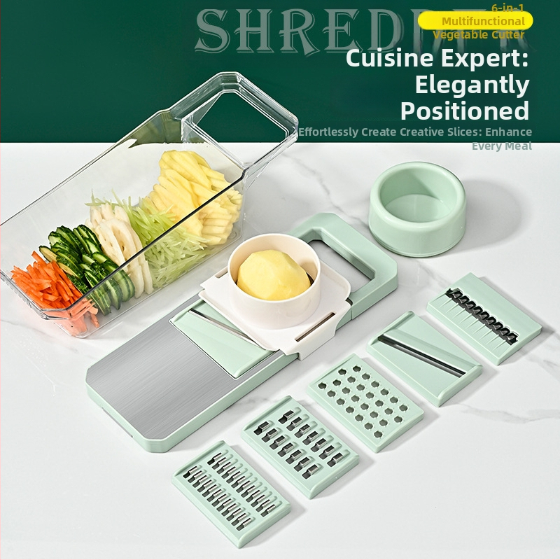 Viacúčelový krájač zeleniny z ABS + nerezovej ocele; moderný štýl; všestranný kuchynský nástroj