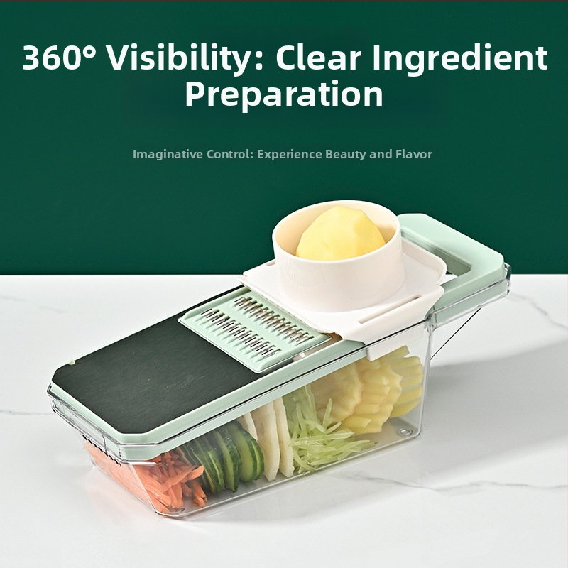 Viacúčelový krájač zeleniny z ABS + nerezovej ocele; moderný štýl; všestranný kuchynský nástroj