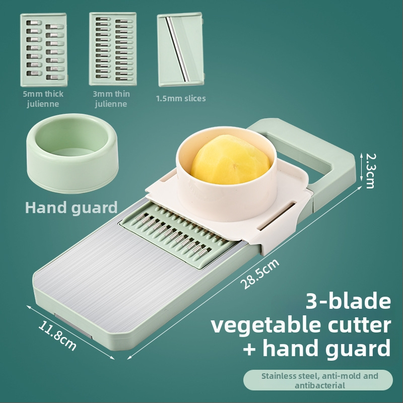 Viacúčelový krájač zeleniny z ABS + nerezovej ocele; moderný štýl; všestranný kuchynský nástroj