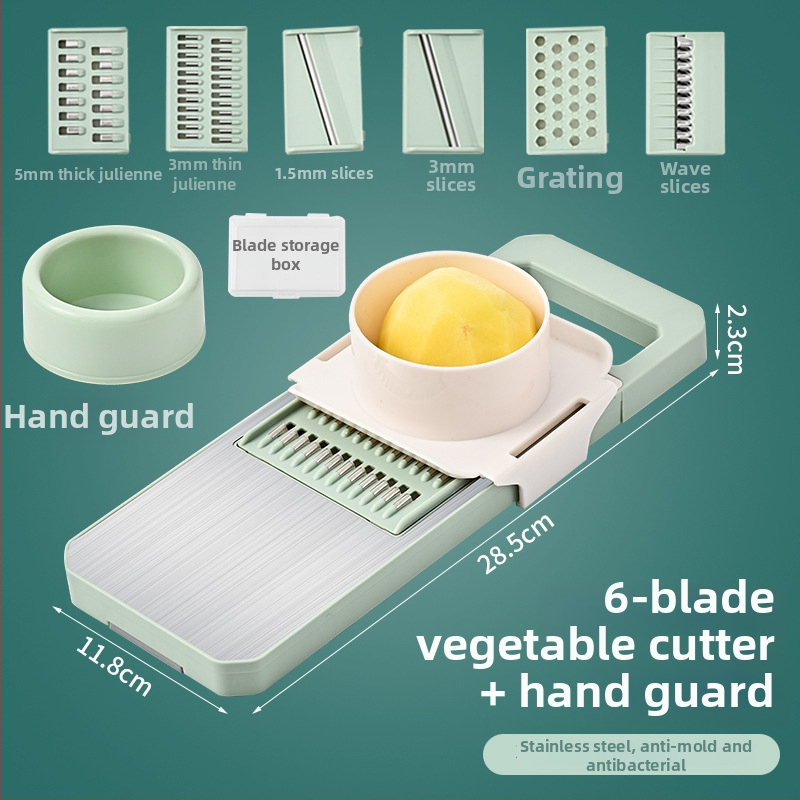 Viacúčelový krájač zeleniny z ABS + nerezovej ocele; moderný štýl; všestranný kuchynský nástroj