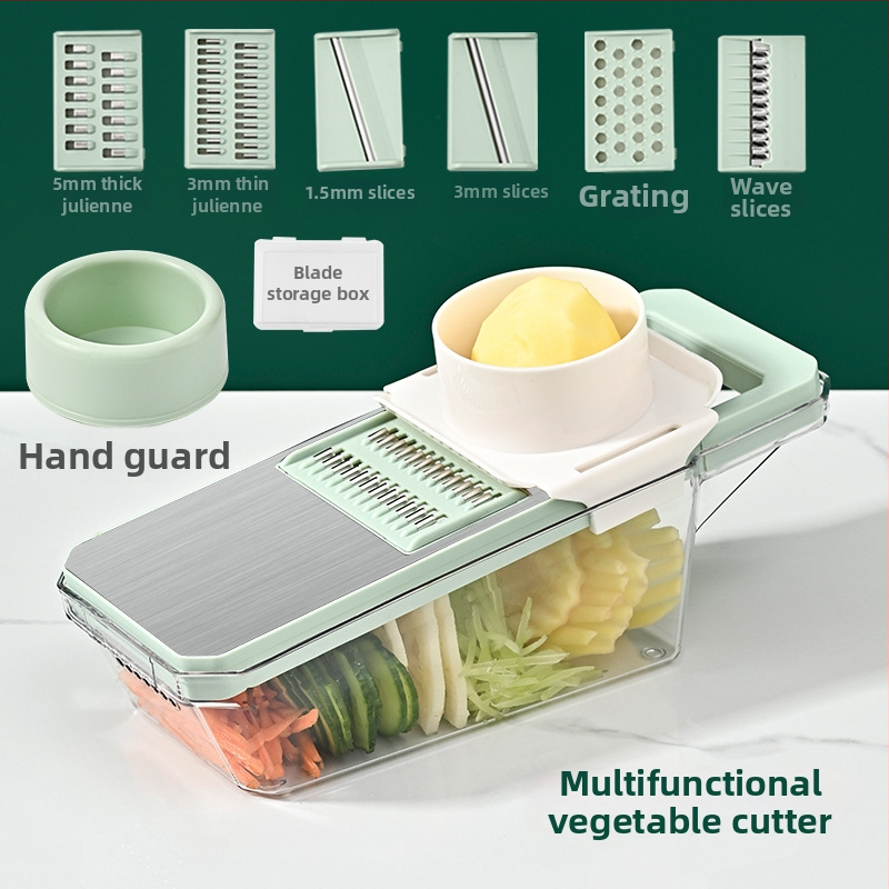 Viacúčelový krájač zeleniny z ABS + nerezovej ocele; moderný štýl; všestranný kuchynský nástroj