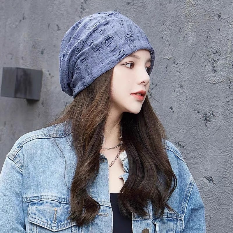 Set šešir-wig: kratka kovrčava kosa, pletena kapa, vlakna otporna na toplinu, korejski stil, za žene