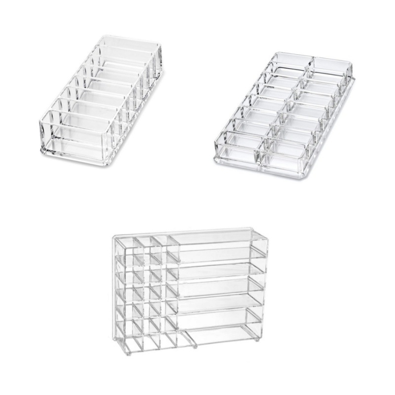 Organizator de machiaj pentru birou cu separatoare, material PS, capacitate 1 L, compartimente multiple pentru cosmetice și cabluri