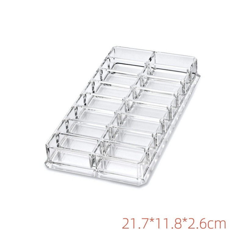 Organizator de machiaj pentru birou cu separatoare, material PS, capacitate 1 L, compartimente multiple pentru cosmetice și cabluri